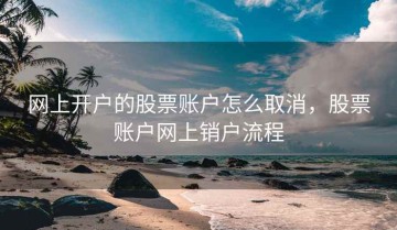 网上开户的股票账户怎么取消，股票账户网上销户流程
