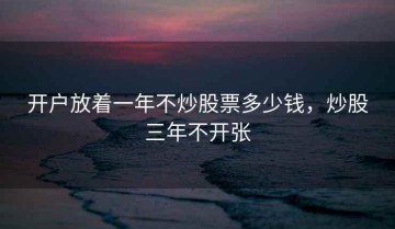 开户放着一年不炒股票多少钱，炒股三年不开张