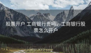 股票开户 工商银行贵吗，工商银行股票怎么开户