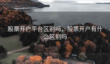 股票开户平台区别吗，股票开户有什么区别吗