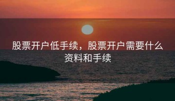 股票开户低手续，股票开户需要什么资料和手续