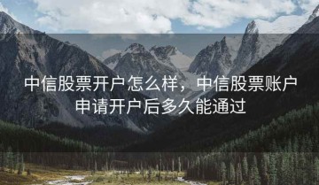 中信股票开户怎么样，中信股票账户申请开户后多久能通过