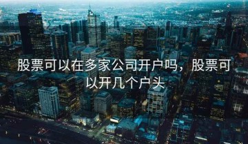 股票可以在多家公司开户吗，股票可以开几个户头