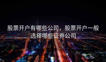 股票开户有哪些公司，股票开户一般选择哪些证券公司