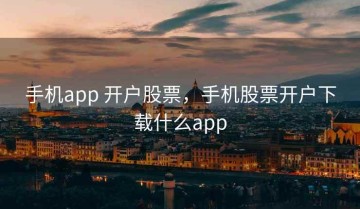 手机app 开户股票，手机股票开户下载什么app