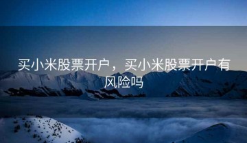 买小米股票开户，买小米股票开户有风险吗