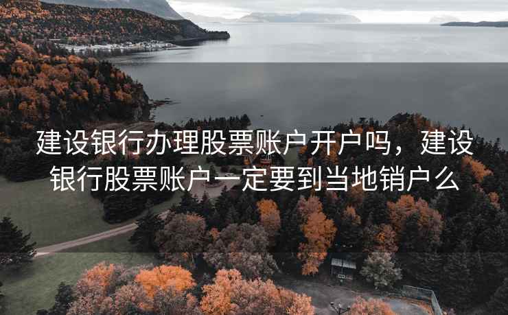 建设银行办理股票账户开户吗,建设银行股票账户一定要到当地销户么 建设银行办理股票账户开户吗,建设银行股票账户一定要到当地销户么