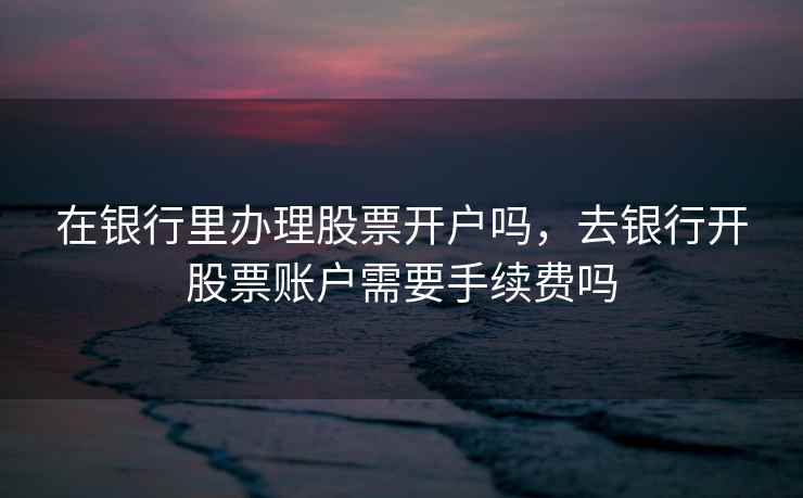 在银行里办理股票开户吗，去银行开股票账户需要手续费吗