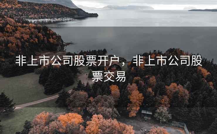 非上市公司股票开户，非上市公司股票交易