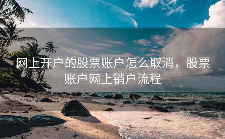 网上开户的股票账户怎么取消，股票账户网上销户流程