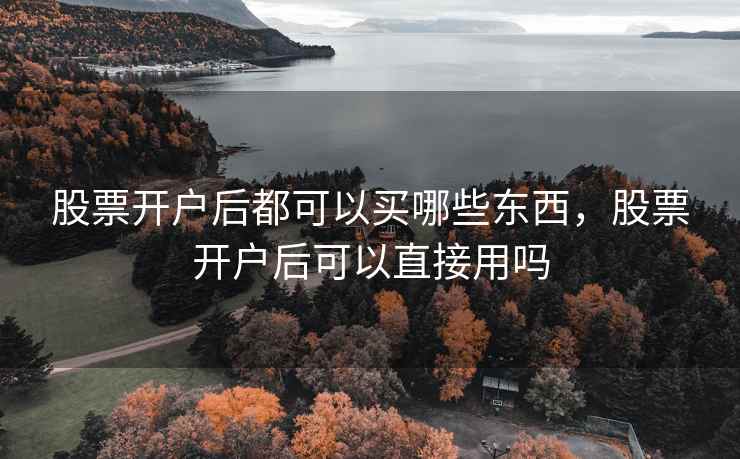 股票开户后都可以买哪些东西，股票开户后可以直接用吗