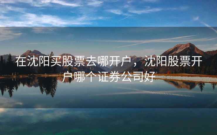 在沈阳买股票去哪开户，沈阳股票开户哪个证券公司好