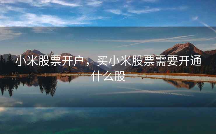 小米股票开户,买小米股票需要开通什么股 小米股票开户,买小米股票需要开通什么股