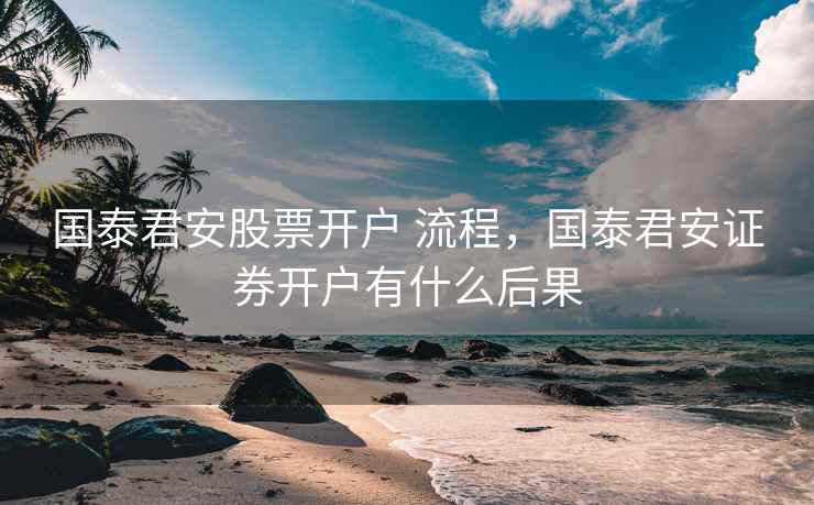国泰君安股票开户 流程，国泰君安证券开户有什么后果