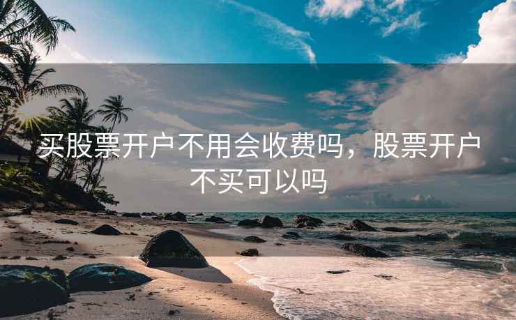 买股票开户不用会收费吗，股票开户不买可以吗